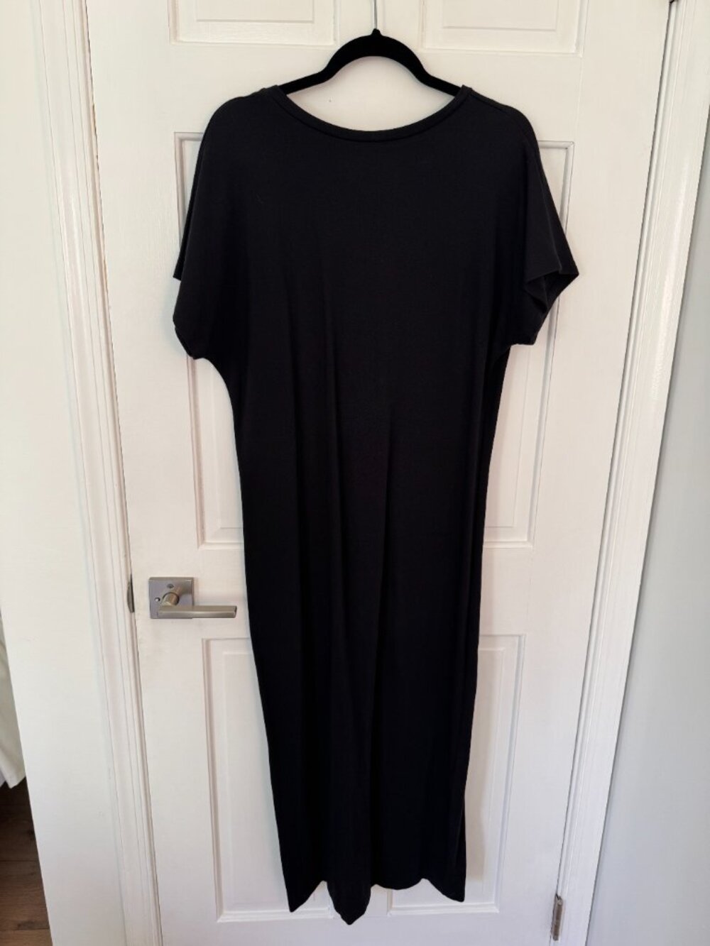 Jesse Kamm Black Crew Neck Long Dress M